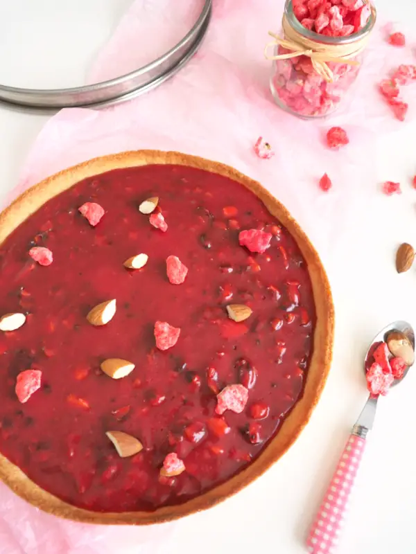 La tarte aux pralines roses