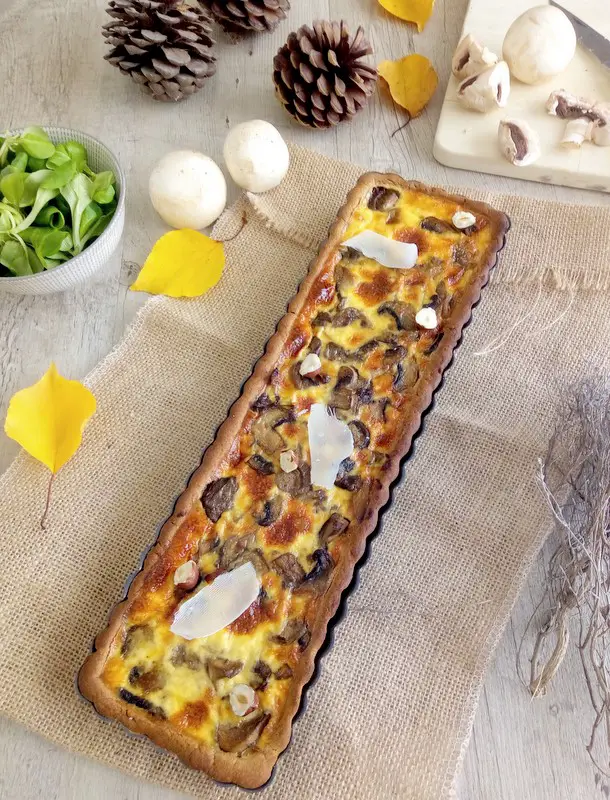tarte champignons et chataigne