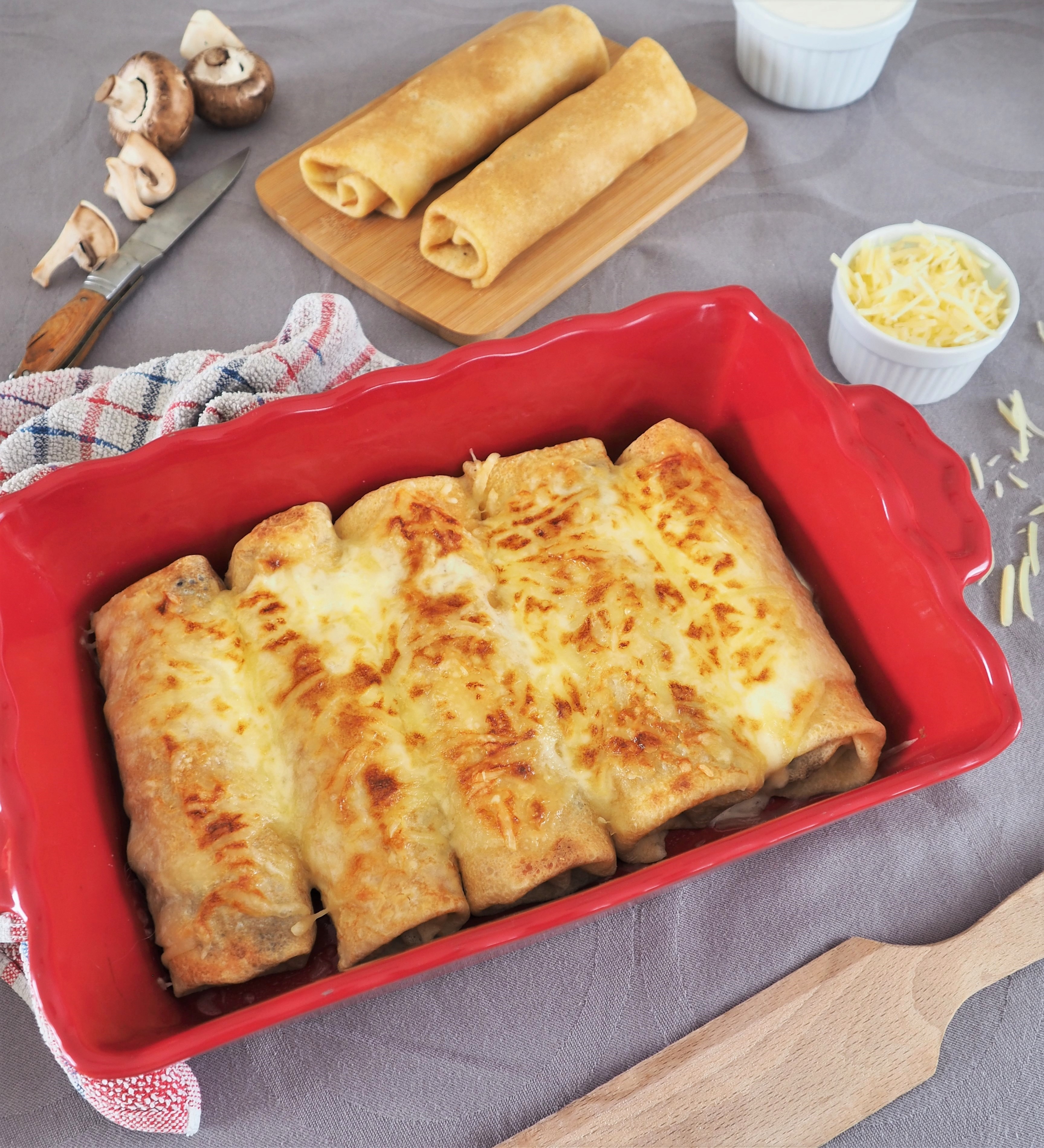 La ficelle picarde (crêpe jambon et champignons)