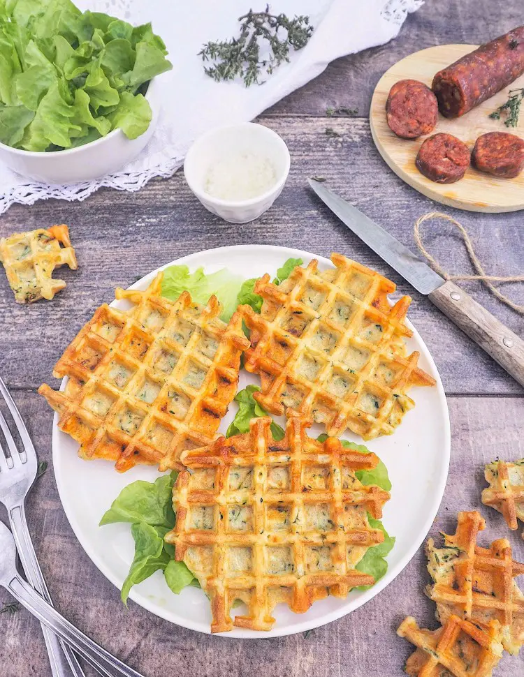 Gaufres courgettes chorizo 1 3
