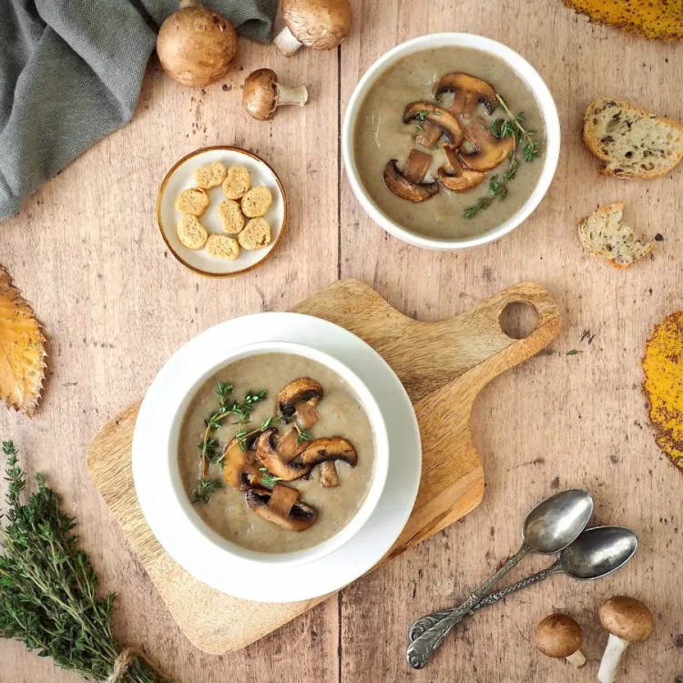Soupe de champignons sans crème