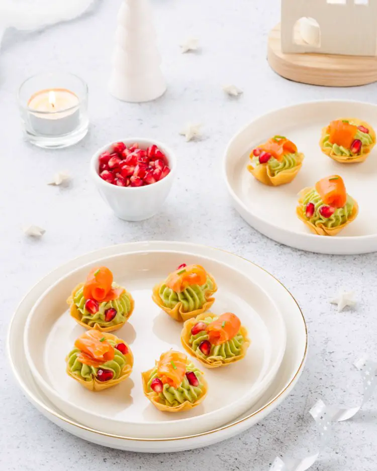 Bouchées avocat saumon fumé