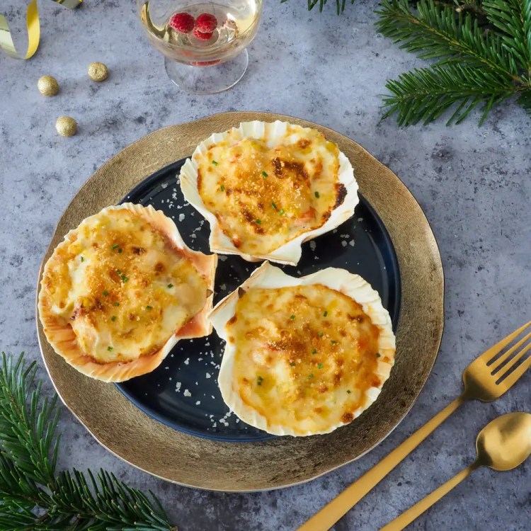 Coquilles Saint Jacques et crevettes