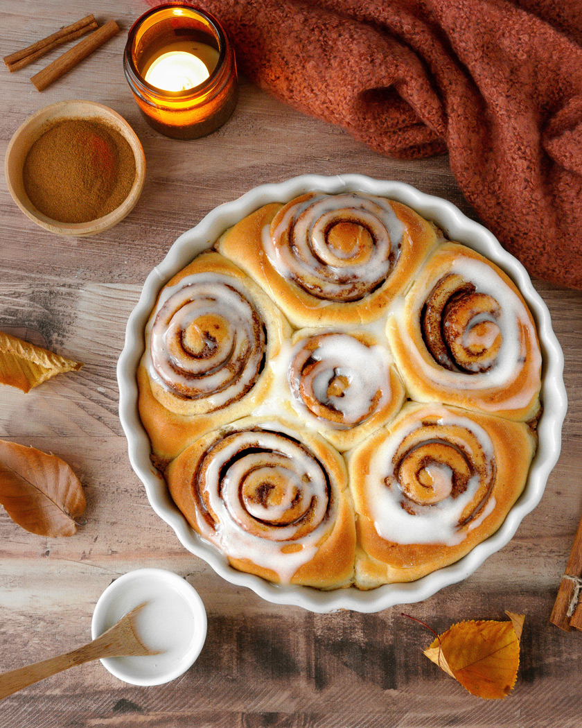 Cinnamon rolls : brioche roulée à la cannelle